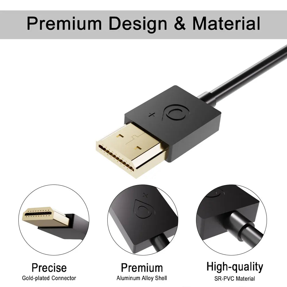 Cable HDMI 1080P 1.4 48 Gbps 1.8/3.6/7.3/10 m, cable HDMI de aluminio de alta velocidad, 1080P a 60 Hz, 4K a 60 Hz, HDMI/M a HDMI/M, compatible con PS5, Blu-ray, TV, Switch, monitor.