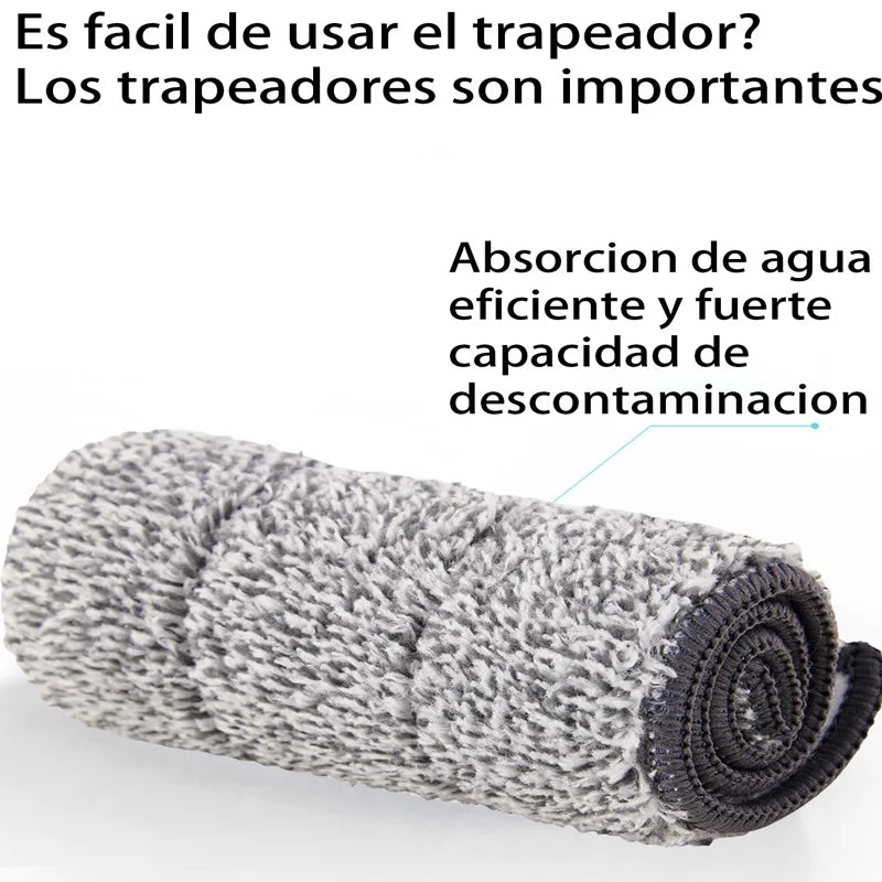 Trapeador manos libres Trapeadores para limpieza de pisos, Trapeador plano de microfibra manos libres