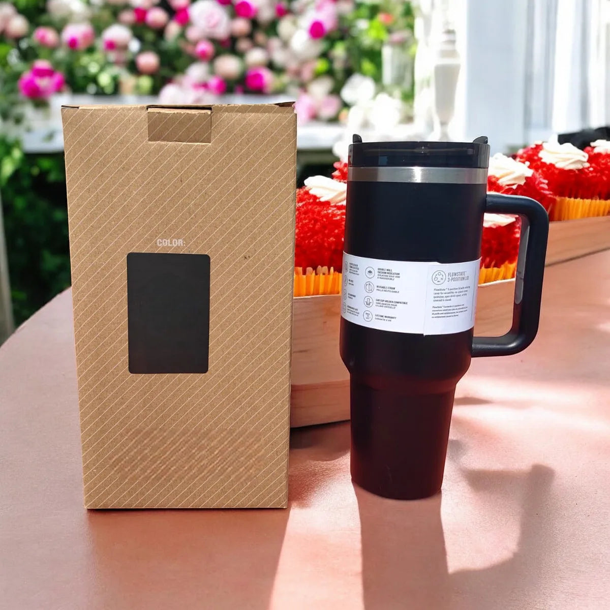 1.2 L Stainless Steel Thermal Cup with Anti-Leak Lid and Thermal Insulation