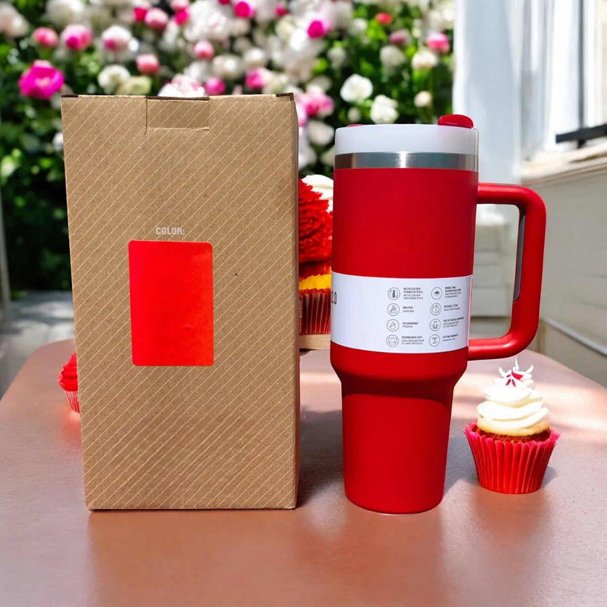 1.2 L Stainless Steel Thermal Cup with Anti-Leak Lid and Thermal Insulation