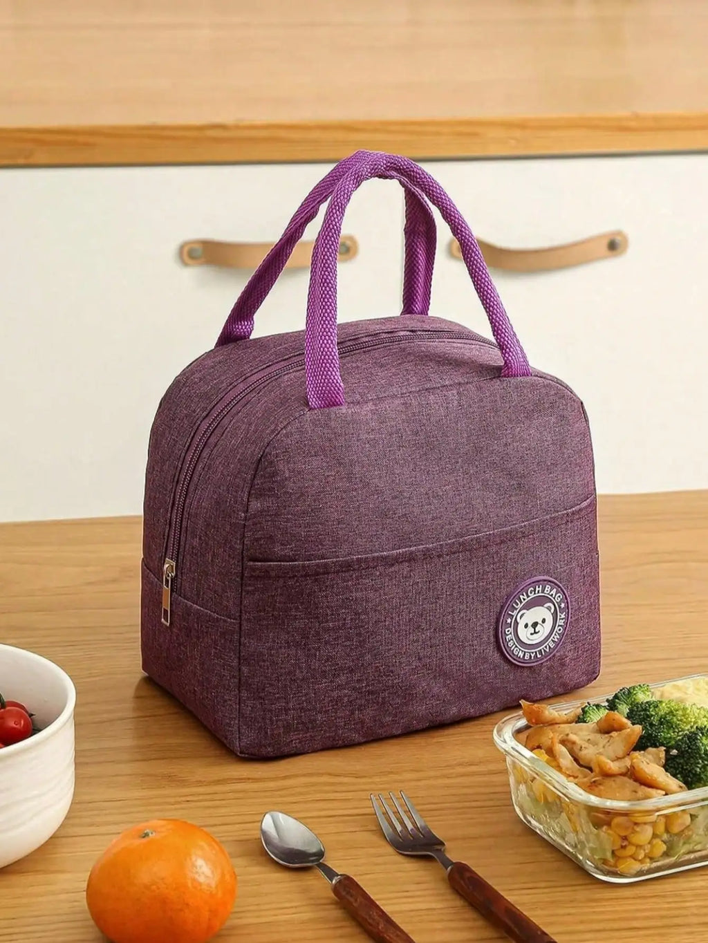 Bolsa térmica para almuerzo (12 unidades, colores aleatorios)