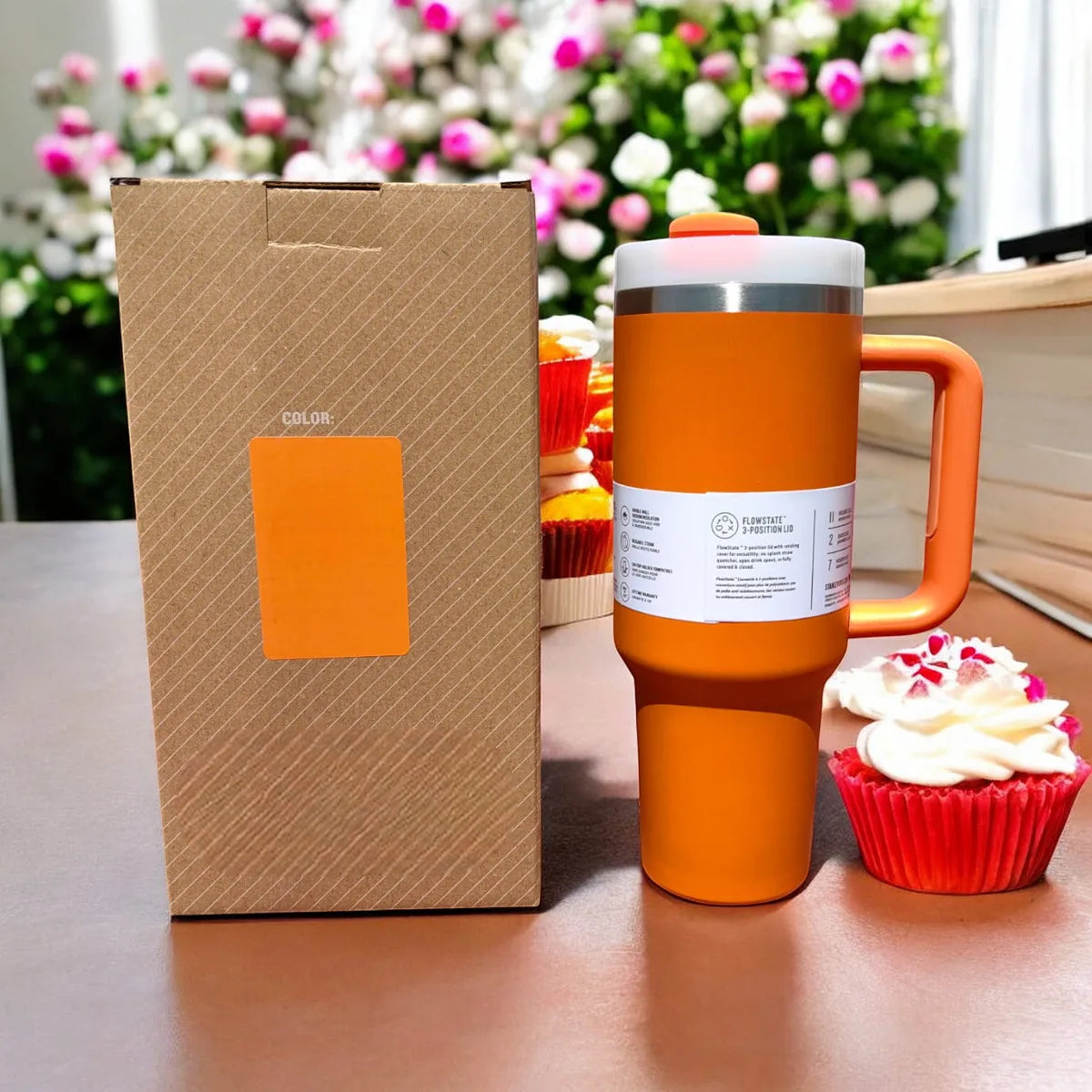 1.2 L Stainless Steel Thermal Cup with Anti-Leak Lid and Thermal Insulation