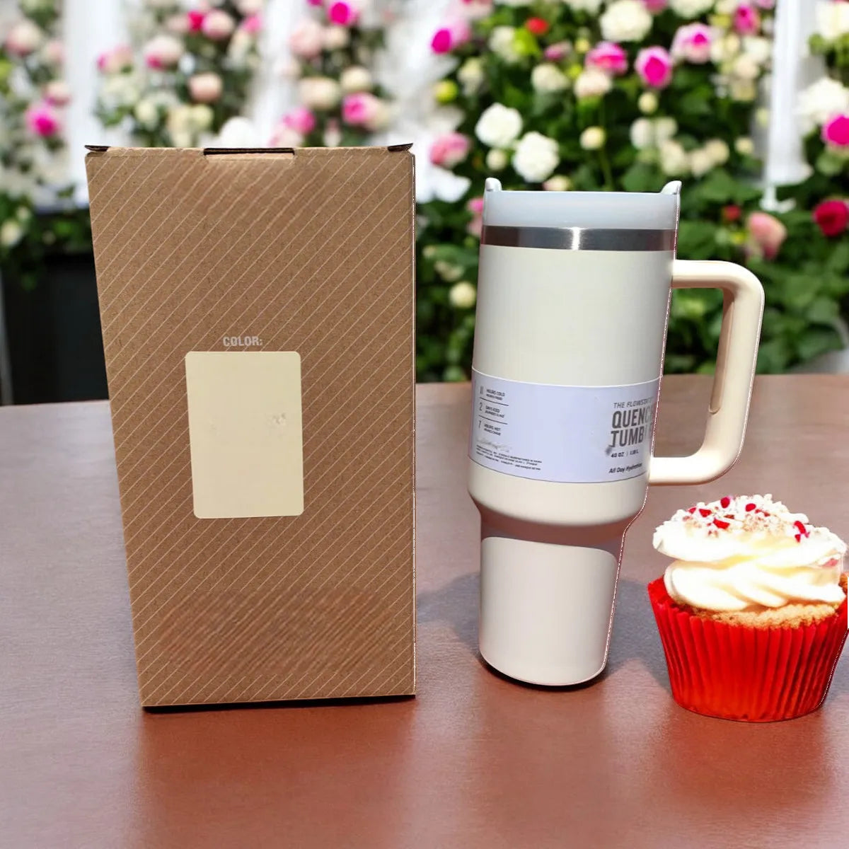 1.2 L Stainless Steel Thermal Cup with Anti-Leak Lid and Thermal Insulation