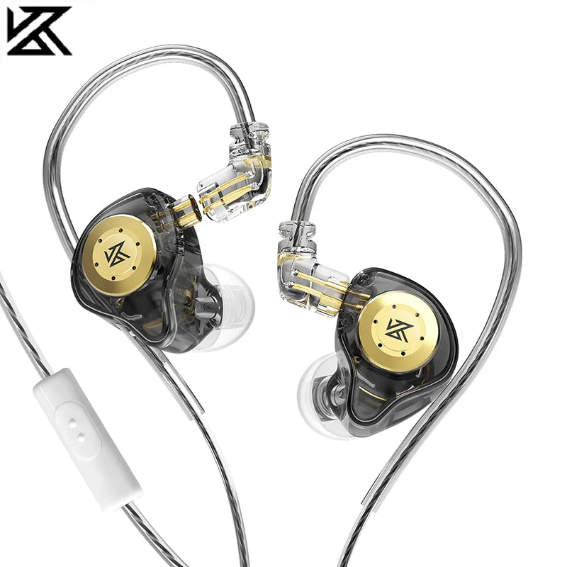 Auriculares KZ EDX Pro dinámicos intraaurales con cable, monitorización HiFi, graves estéreo, para música, juegos, tapones para los oídos y cancelación de ruido.