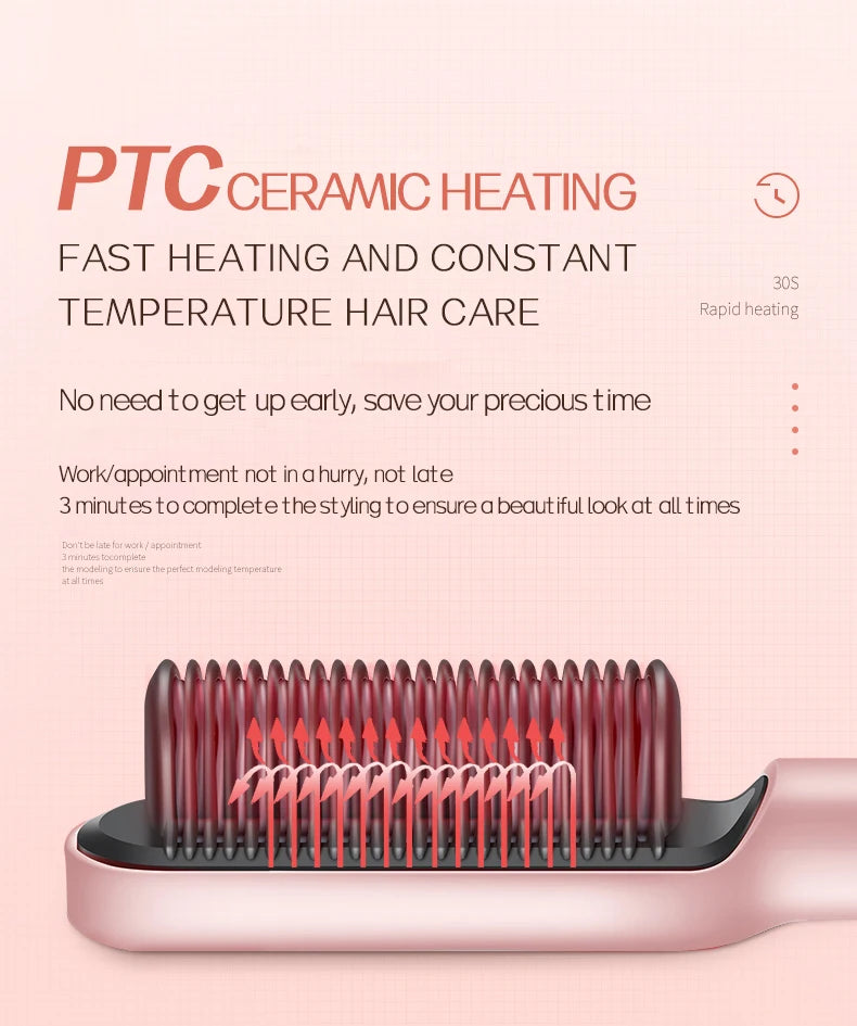 KSKIN Top Selling Hair Straightener 2 in 1 Brush Multifunctional Professional Hair Flat Iron Hair Comb