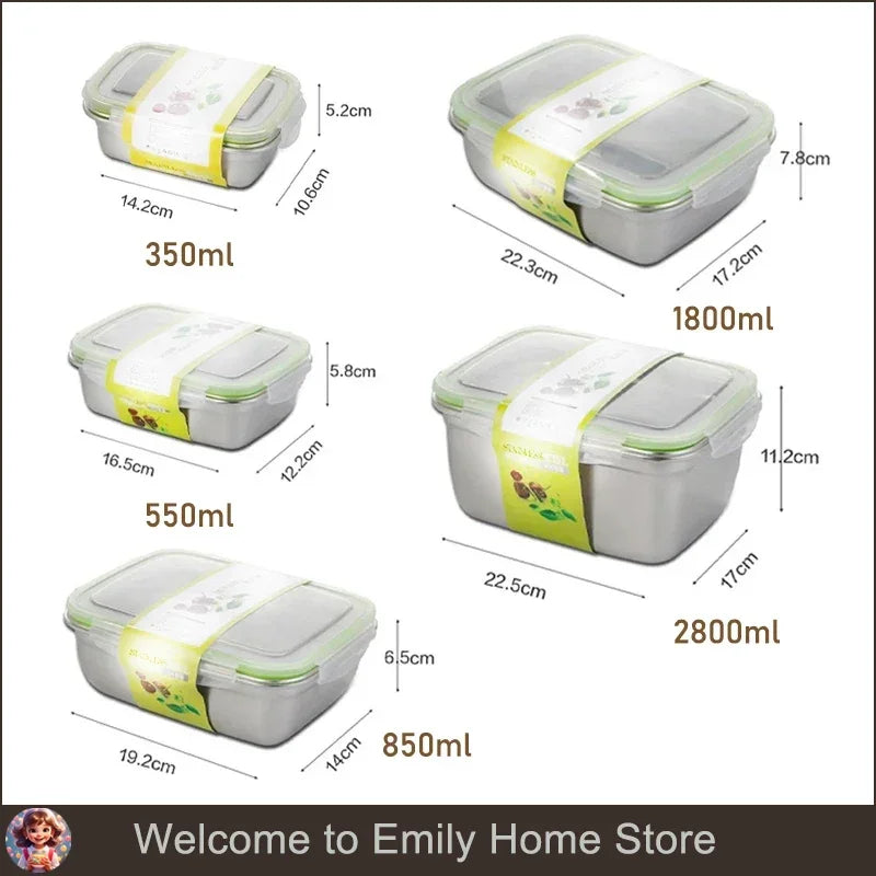 Topper de acero inoxidable 304 con tapa, contenedor hermético para conservar la frescura de la fruta, contenedor refrigerado para bento, utensilios de cocina.