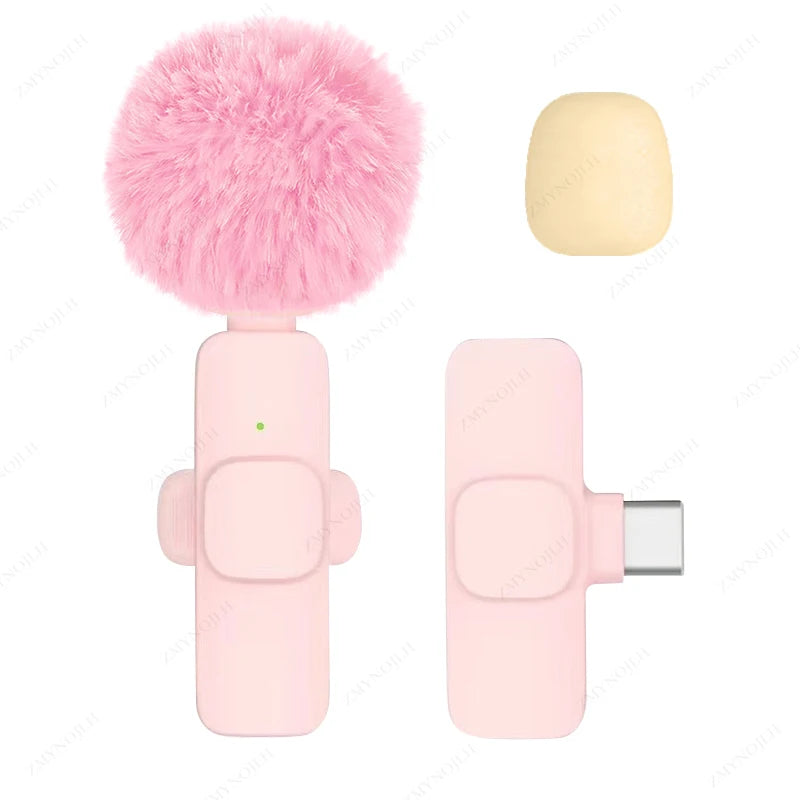 Nuevo micrófono de solapa inalámbrico portátil para grabación de audio y video, mini micrófono para iPhone, Android, PC, cámara, juegos en vivo, teléfono.