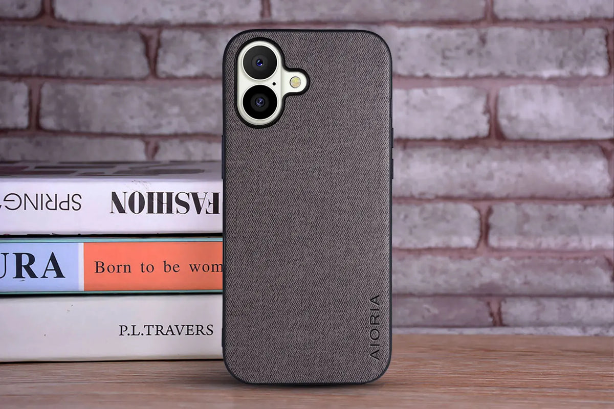 Funda para iPhone 17 suave TPU, rígida, textil, de piel, moderna, para iPhone