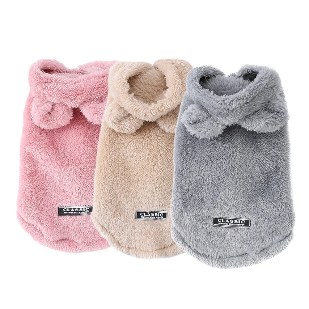 Abrigo con capucha para gatos pequeños y medianos, ropa cálida de forro polar para cachorros y gatitos, chaqueta acogedora y bonita, suéter para gato.