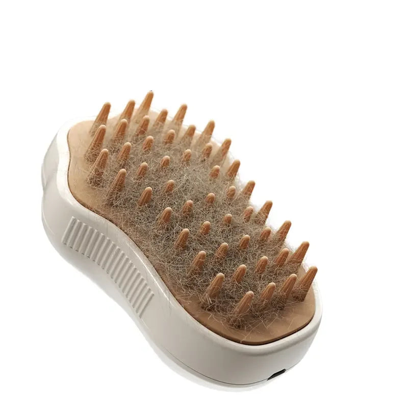 2024 Multifunctional Rotating Cat Grooming Steamer Brush Pet Hair Removal Spray Massage Comb 3 In1 Self Cleaning Steam Cat Brush