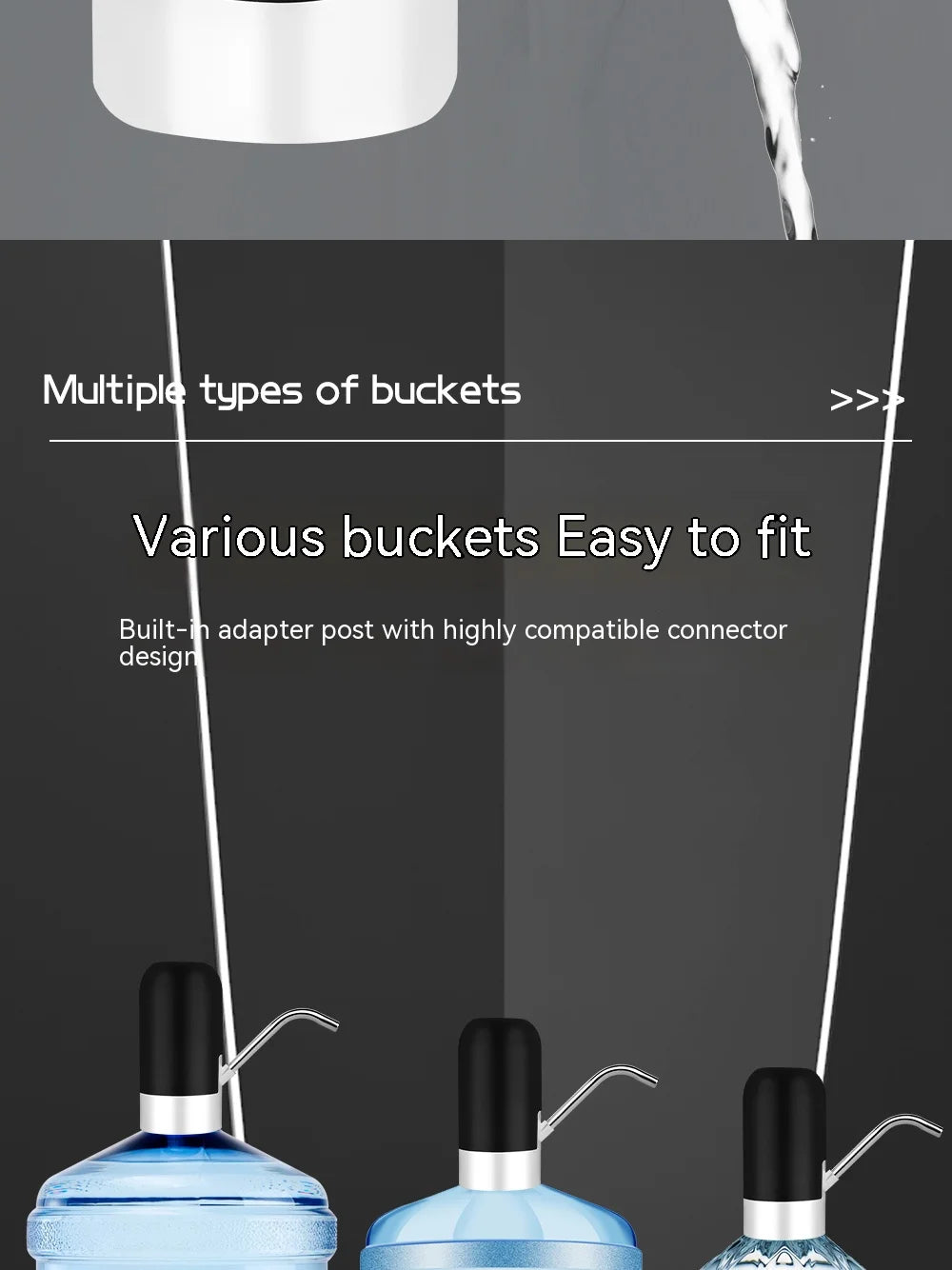 5 Gallon Water Bottle Dispenser USB Charging Automatic Drinking Water Pump Portable Electric Water Dispenser Water Bottle Switc