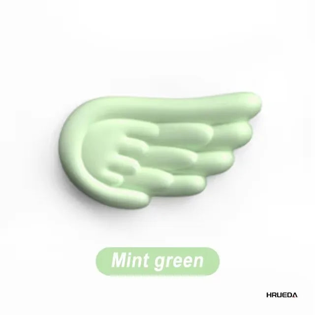 Reposamuñecas para teclado y ratón con alas de ángel, juego de alfombrillas de espuma viscoelástica para ratón, soporte ergonómico antideslizante para ordenador portátil, fácil de escribir.