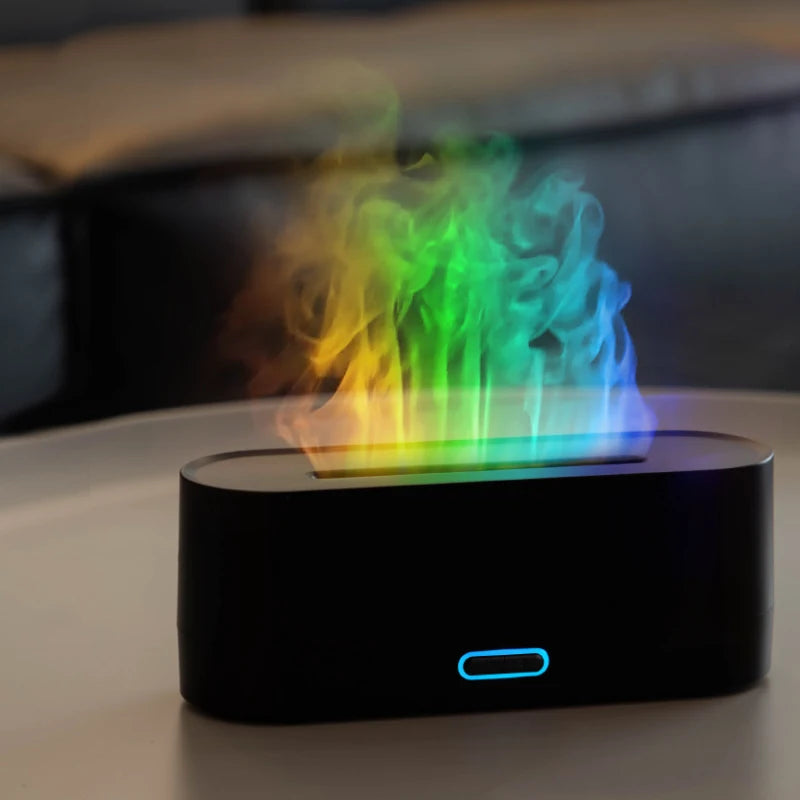 Colorful Flames Air Humidifier Essential Oils Humidifiers Flame Aroma Humidifier Fragrance Diffuser Home Aromatherapy Diffuser