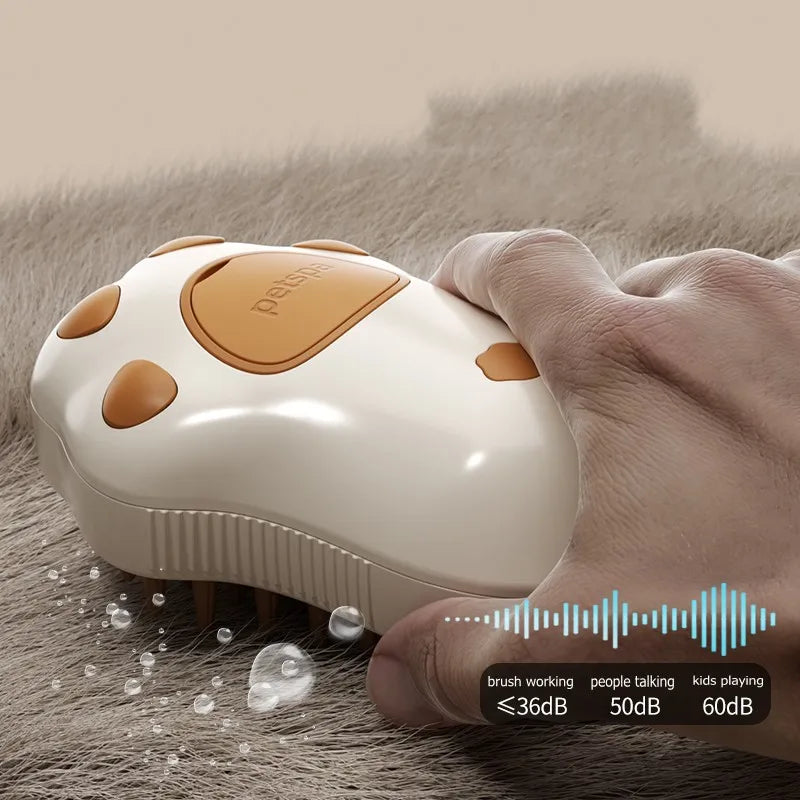 2024 Multifunctional Rotating Cat Grooming Steamer Brush Pet Hair Removal Spray Massage Comb 3 In1 Self Cleaning Steam Cat Brush