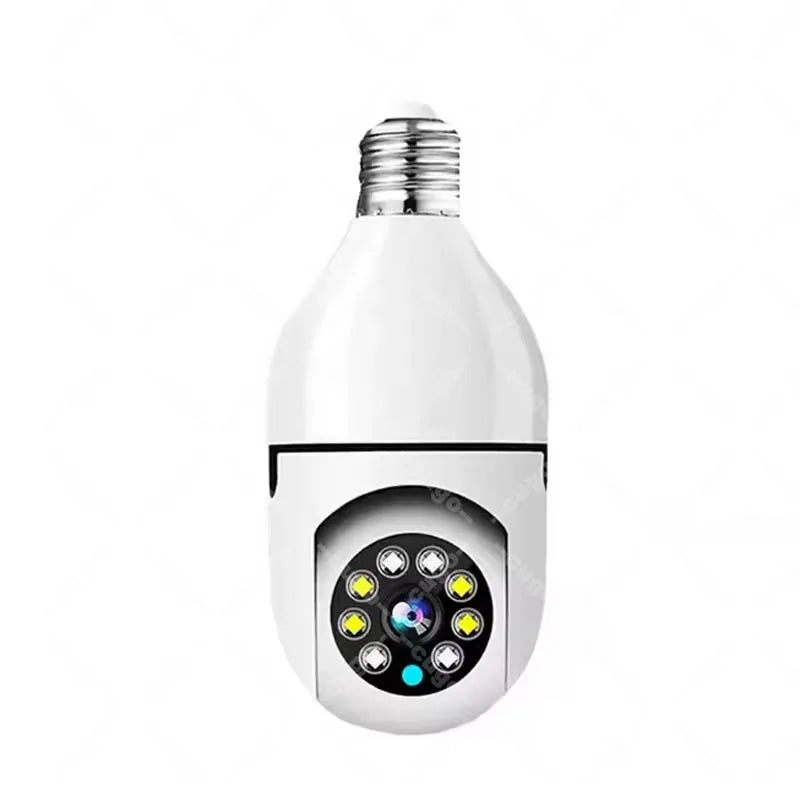 Cámara de vigilancia con bombilla E27 de 8 MP, wifi, IP, PTZ, CCTV, zoom de x10, visión nocturna a color, seguimiento humano, monitor de seguridad para bebés.