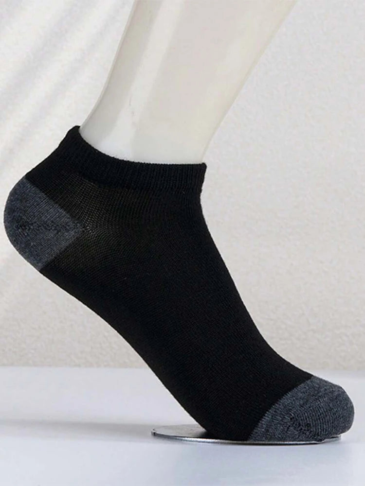 10 pares de calcetines tobilleros para mujer, clásicos, modernos, en colores negro, blanco y gris, cómodos, transpirables y absorbentes del sudor.