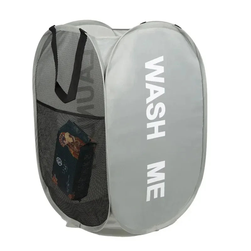 Cesta de lavandería plegable de malla, cesta de lavandería, cesta de almacenamiento de ropa sucia plegable, cesta de almacenamiento de gran capacidad.