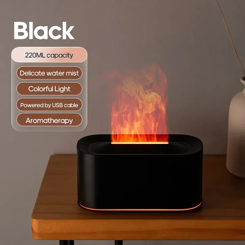 Colorful Flames Air Humidifier Essential Oils Humidifiers Flame Aroma Humidifier Fragrance Diffuser Home Aromatherapy Diffuser
