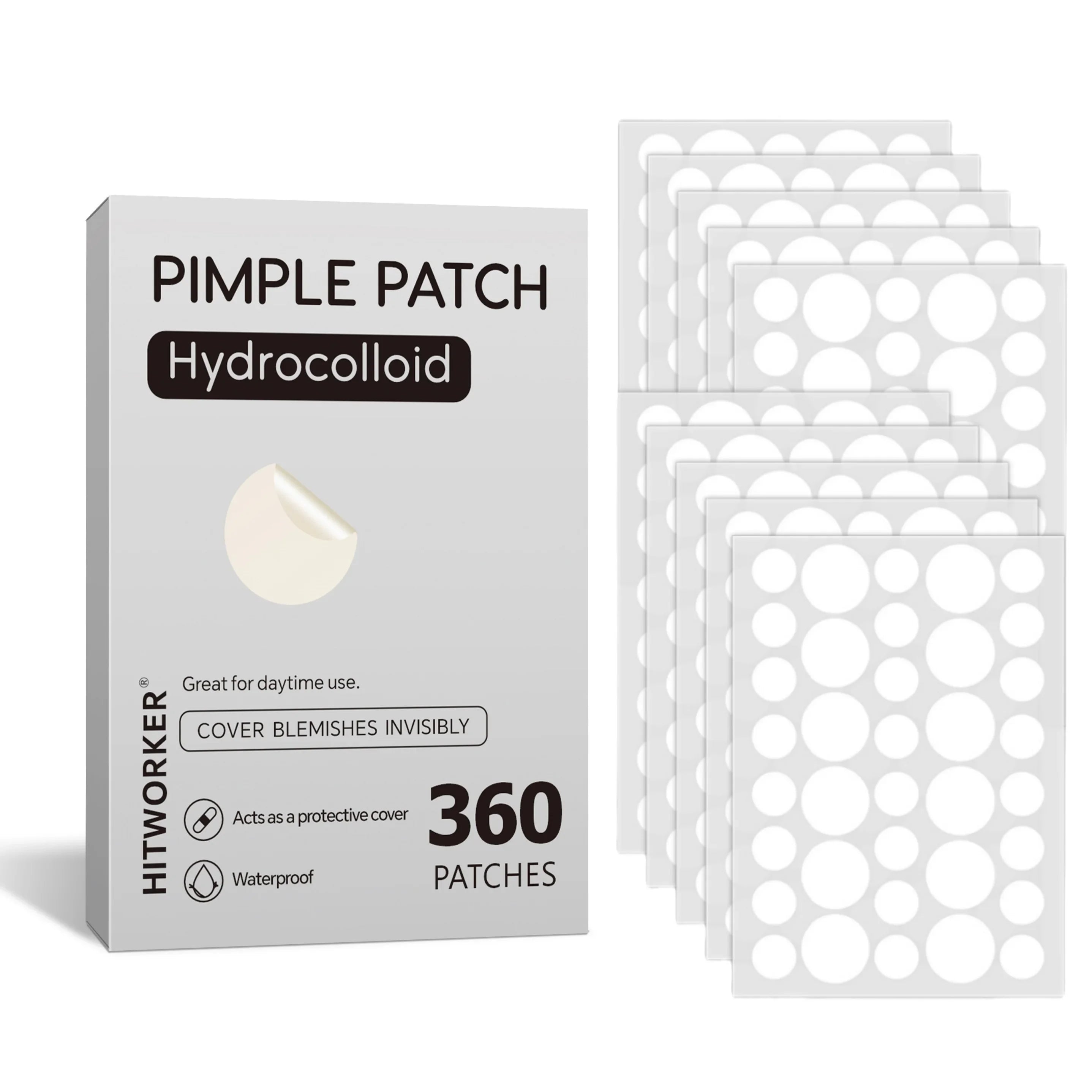 360 parches invisibles para el acné, antiinflamatorios, curativos y absorbentes, para el cuidado de la piel.