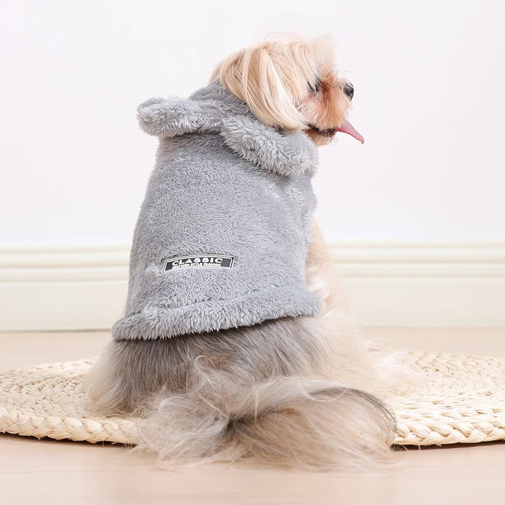 Abrigo con capucha para gatos pequeños y medianos, ropa cálida de forro polar para cachorros y gatitos, chaqueta acogedora y bonita, suéter para gato.