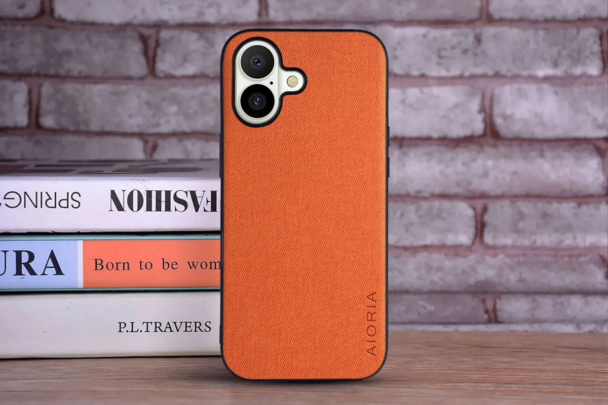 Funda para iPhone 17 suave TPU, rígida, textil, de piel, moderna, para iPhone