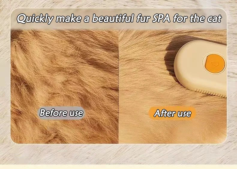 3 in 1 Cat Dog Pet Spray Massage Brush One Button Steam Spray Folding Rotatable Grooming tool Hair Bath Hair Removal Brush Comb