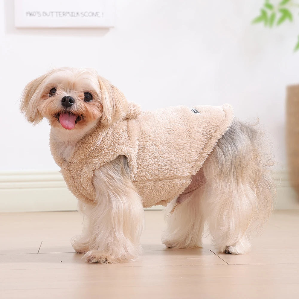 Abrigo con capucha para gatos pequeños y medianos, ropa cálida de forro polar para cachorros y gatitos, chaqueta acogedora y bonita, suéter para gato.