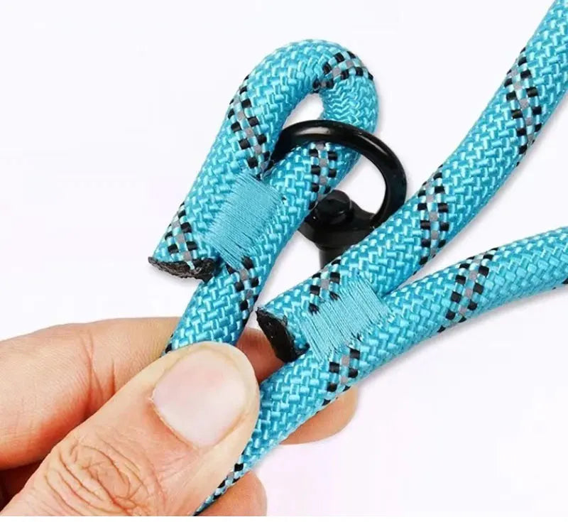 Cuerda de remolque de nailon reflectante para mascotas de 3 m, con mango de espuma antideslizante, ajustable, para perros grandes, medianos y pequeños, para exteriores.