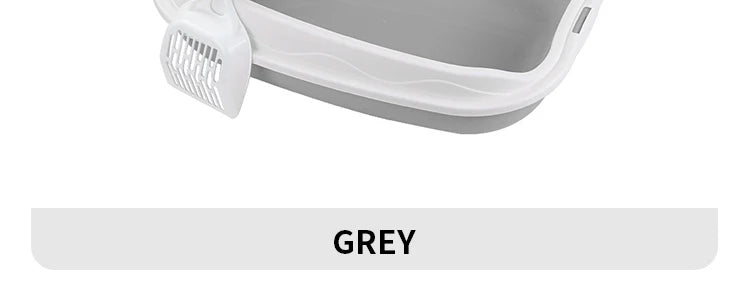 Caja de arena semicerrada Inodoro para gatos a prueba de salpicaduras Artículos de limpieza para gatitos grandes Caja de Arena grande para excrementos de gato