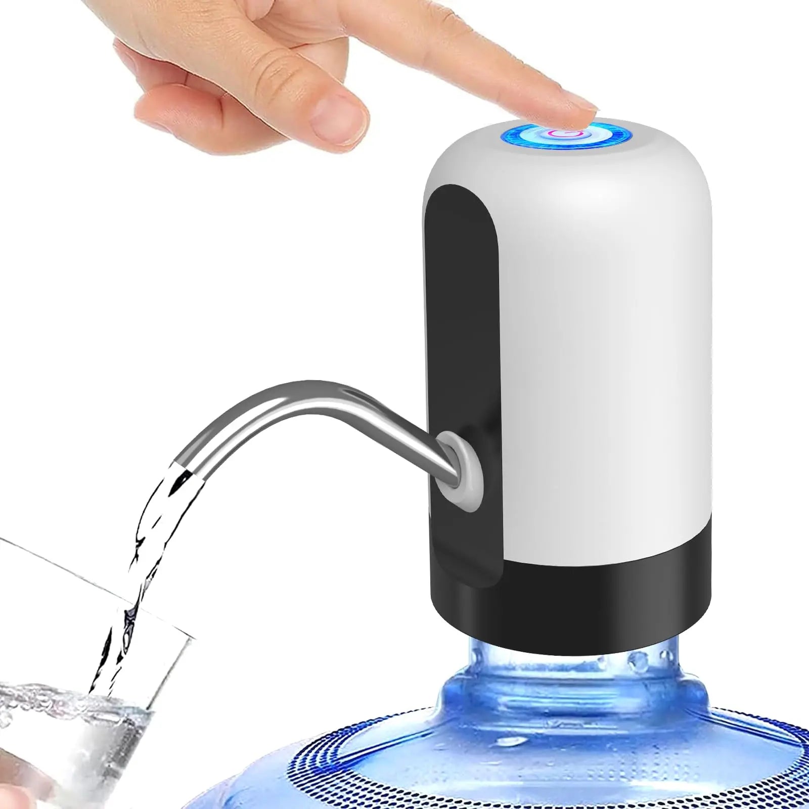Dispensador de agua eléctrico universal para botella de 5 galones, bomba portátil para camping, cocina, taller y garaje.