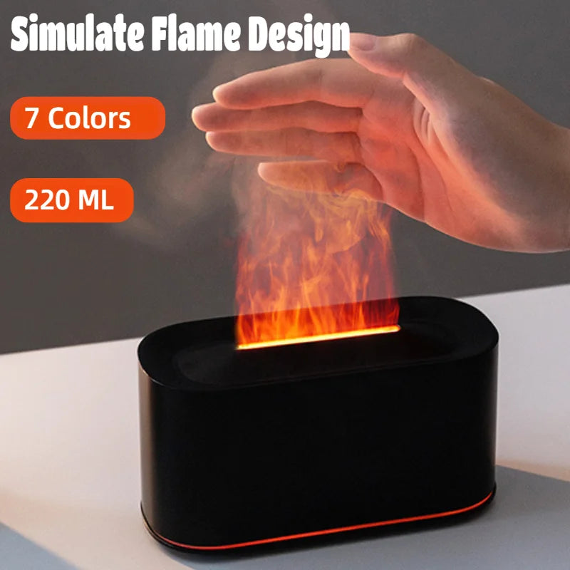 Colorful Flames Air Humidifier Essential Oils Humidifiers Flame Aroma Humidifier Fragrance Diffuser Home Aromatherapy Diffuser