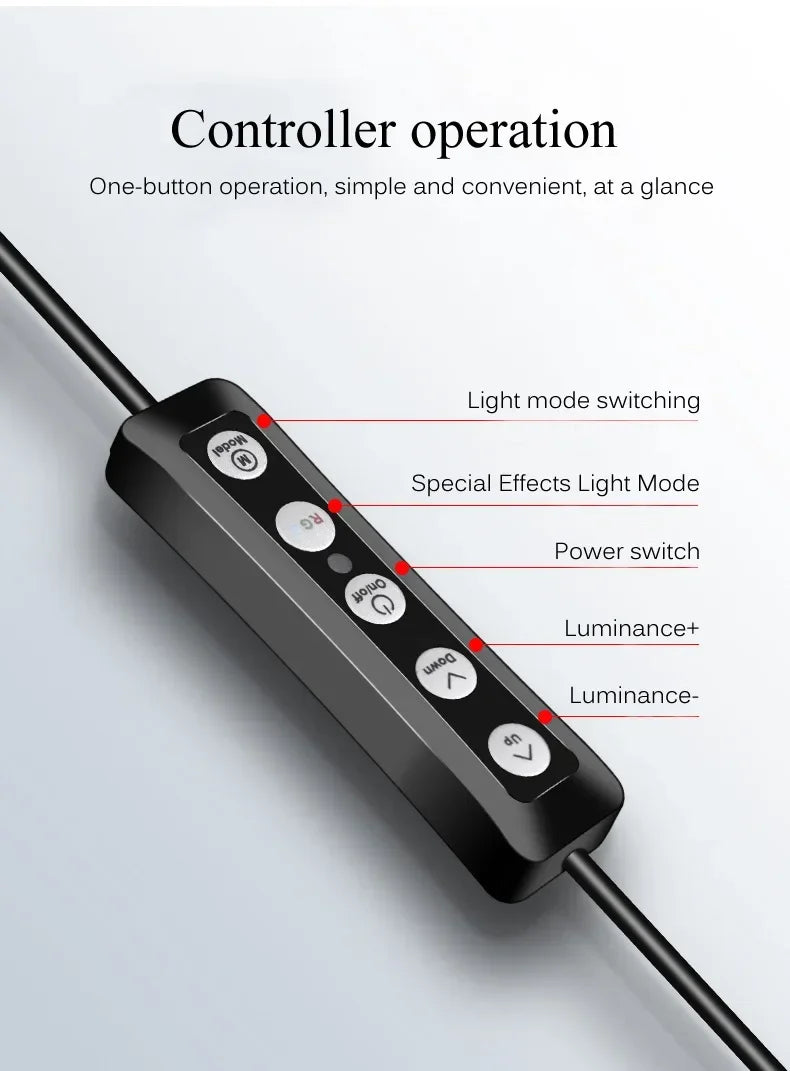 Aro de luz RGB redonda con control remoto para teléfono inteligente, anillo de luz LED para video móvil para maquillaje, YouTube, iluminación fotográfica.