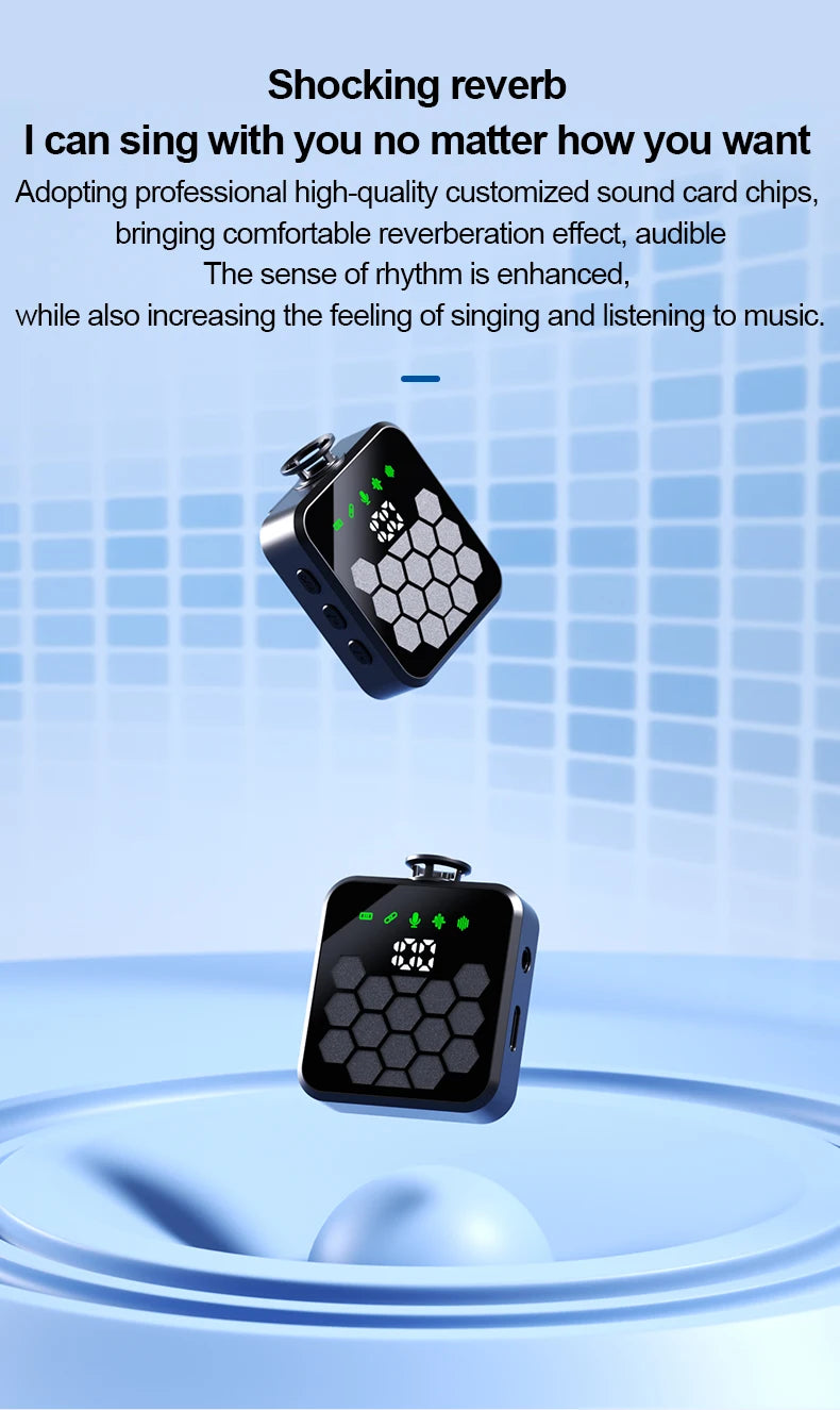 Micrófono de solapa inalámbrico para cámara, iPhone, Android, grabación de video, micrófono con reverberación, podcast, reducción de ruido, micrófono de clip.