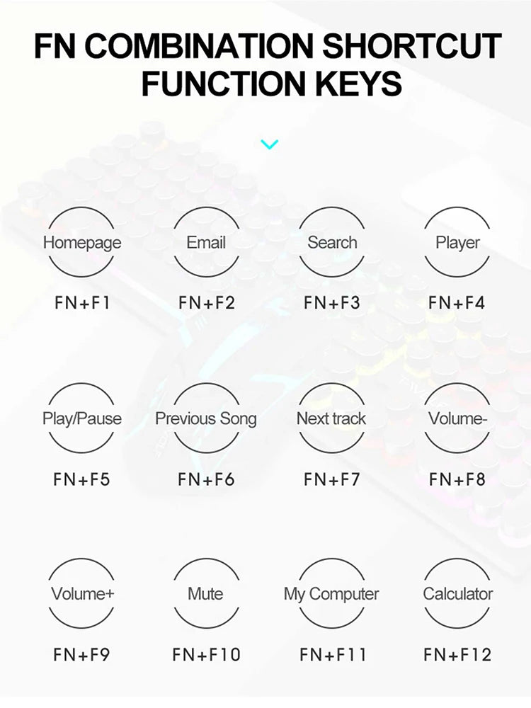 Teclado con sensación mecánica ,  computadora de escritorio, portátil, juego de deportes electrónicos, teclado con cable iluminado