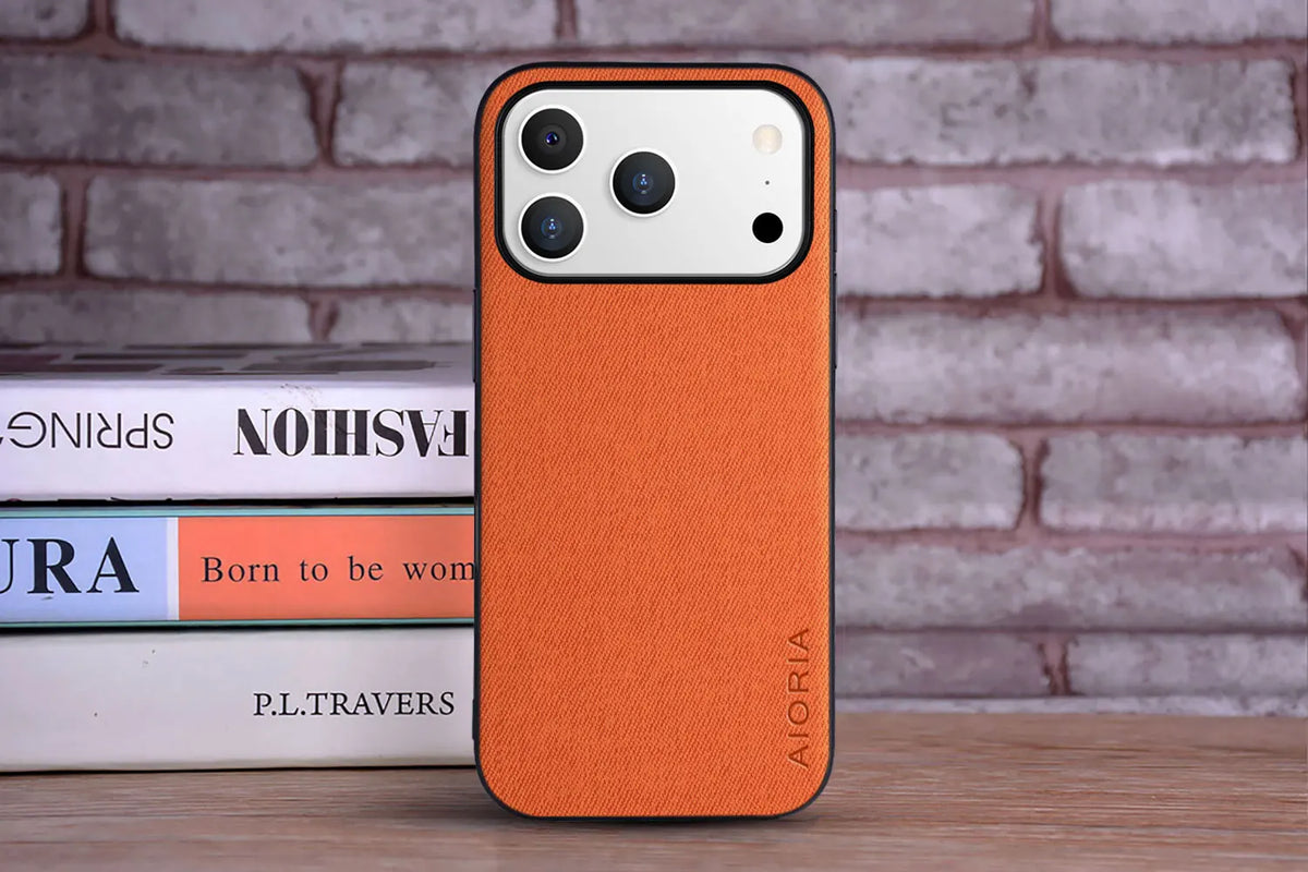 Funda para iPhone 17 suave TPU, rígida, textil, de piel, moderna, para iPhone