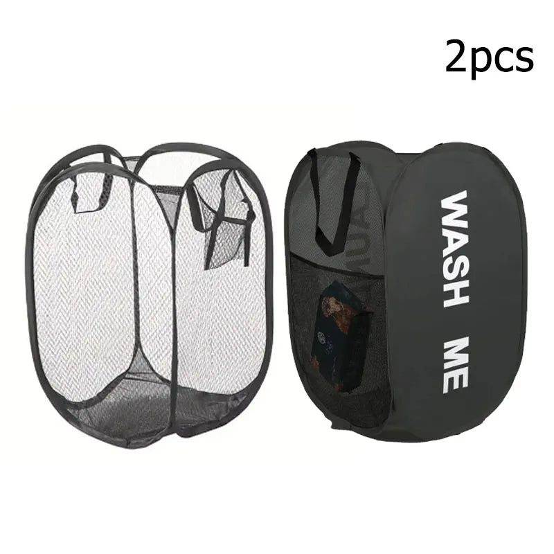 Cesta de lavandería plegable de malla, cesta de lavandería, cesta de almacenamiento de ropa sucia plegable, cesta de almacenamiento de gran capacidad.