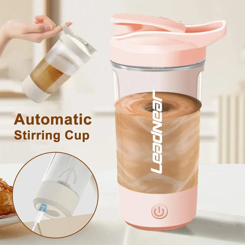 Botella mezcladora eléctrica de 650 ml, batidora portátil de proteína, batidora automática, mezcladora de jugos multiusos, tazas para fitness y trabajo.