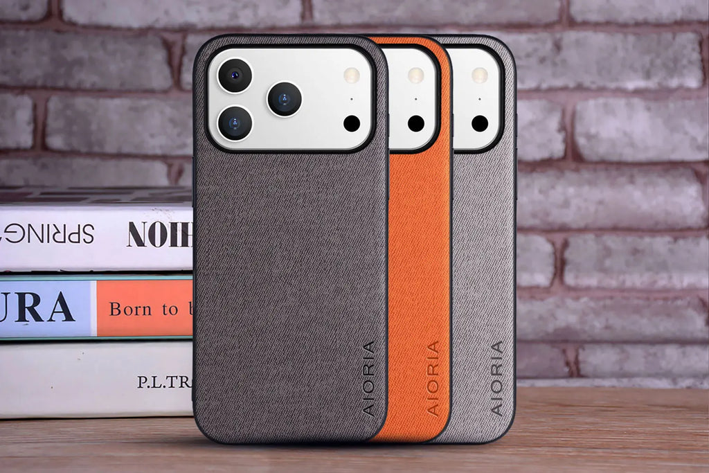 Funda para iPhone 17 suave TPU, rígida, textil, de piel, moderna, para iPhone