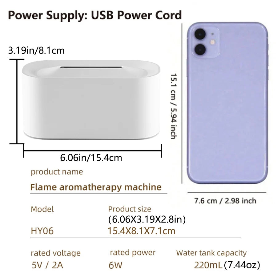Colorful Flames Air Humidifier Essential Oils Humidifiers Flame Aroma Humidifier Fragrance Diffuser Home Aromatherapy Diffuser
