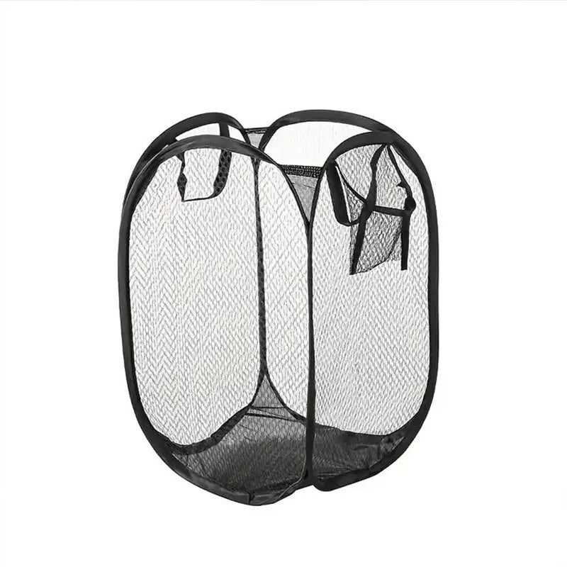 Cesta de lavandería plegable de malla, cesta de lavandería, cesta de almacenamiento de ropa sucia plegable, cesta de almacenamiento de gran capacidad.