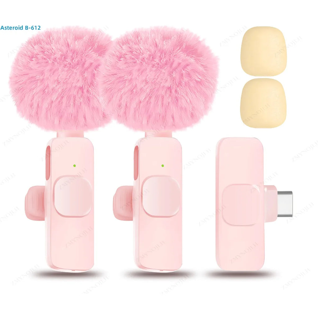 Nuevo micrófono de solapa inalámbrico portátil para grabación de audio y video, mini micrófono para iPhone, Android, PC, cámara, juegos en vivo, teléfono.