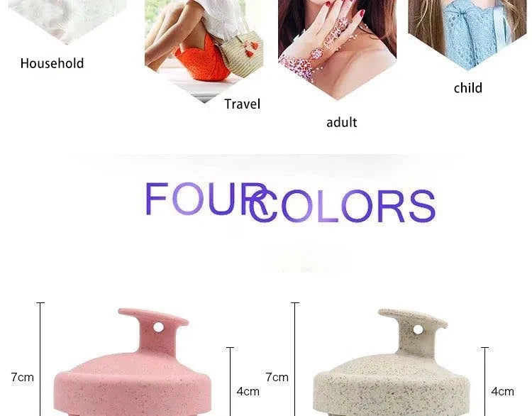 Cepillo de champú de silicona 1/3/5, cabezal de masaje para el cuero cabelludo, peine para lavar el cabello, cepillo de masaje corporal, herramienta de peluquería para baño y ducha.