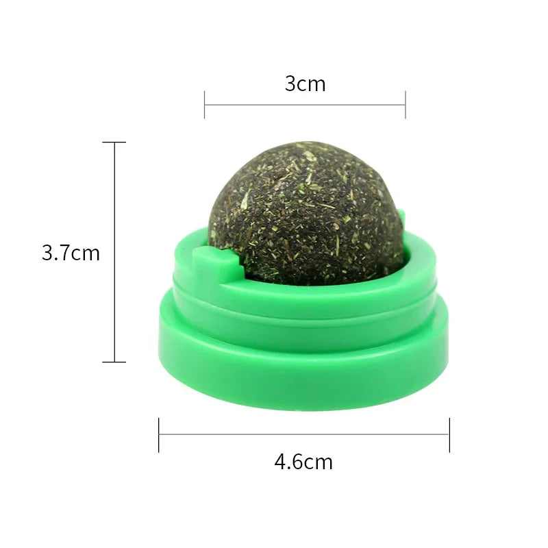 Juguete de pelota para pared con hierba gatera natural para gatos, rascador, golosinas, natural y saludable, para promover la digestión.