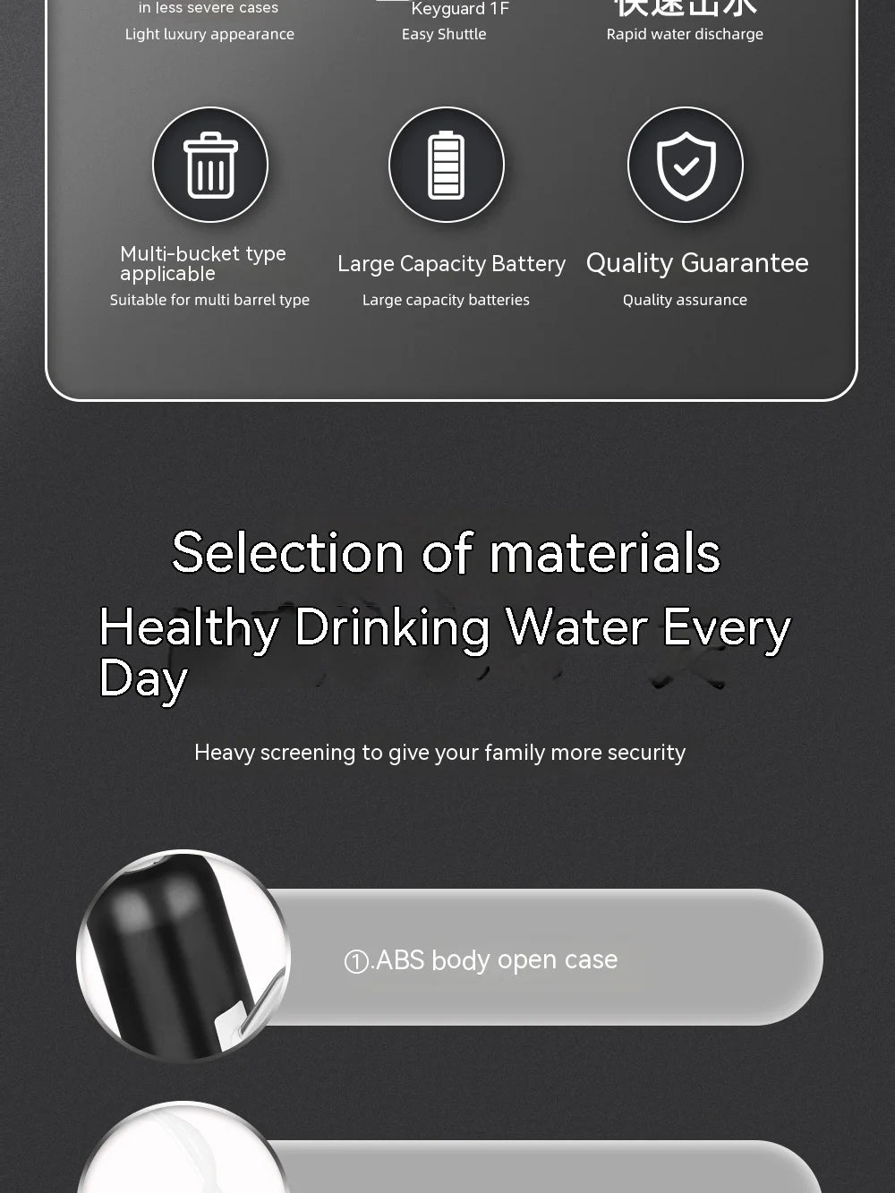 5 Gallon Water Bottle Dispenser USB Charging Automatic Drinking Water Pump Portable Electric Water Dispenser Water Bottle Switc