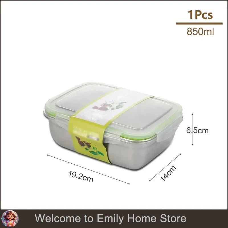 Topper de acero inoxidable 304 con tapa, contenedor hermético para conservar la frescura de la fruta, contenedor refrigerado para bento, utensilios de cocina.