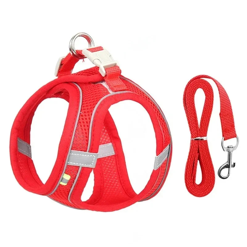 Accesorios para perros y gatos, collar para perros pequeños, chaleco de seguridad, cuerda para el pecho, funda para perros, arneses ajustables y transpirables, suministros, productos