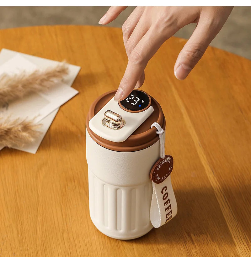 Termo de 450 ml con pantalla inteligente y temperatura, de acero inoxidable 316, para oficina, café, negocios, portátil, taza térmica