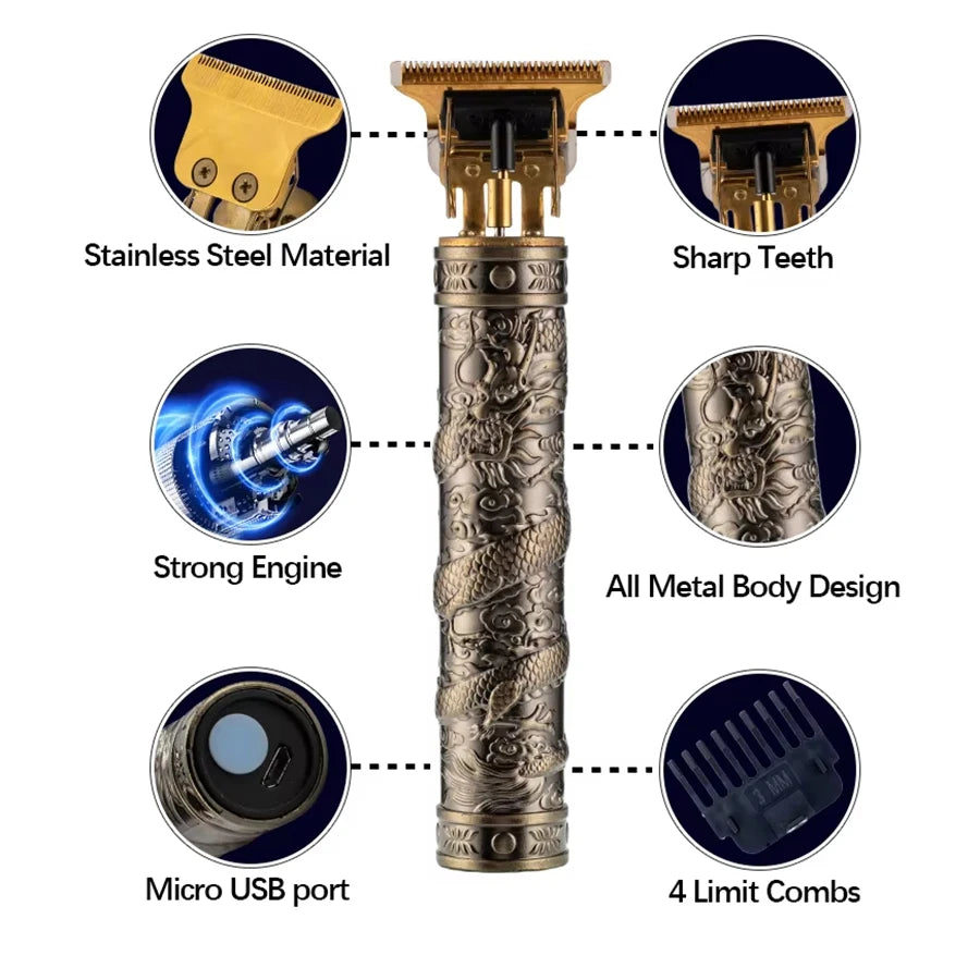 Afeitadora eléctrica para hombre: resistente al agua, con cable, para uso en seco y húmedo, incluye varios accesorios y cepillos de limpieza, miniafeitadora portátil, ideal para barberos principiantes y profesionales.