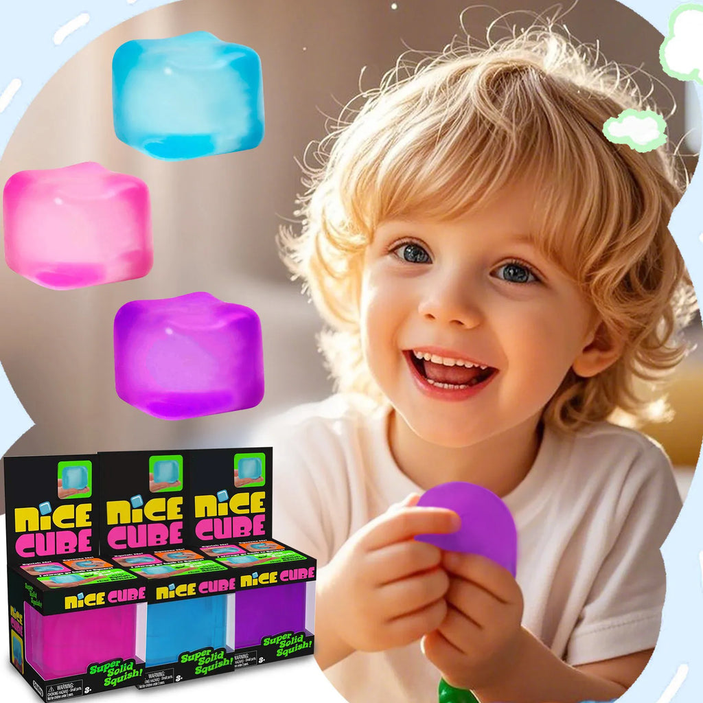 Cubo de hielo blando, juguete antiestrés cuadrado, pelota antiestrés, juguete sensorial para aliviar el estrés para niños y adultos.