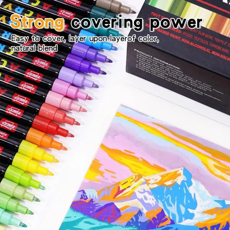 Marcadores de pintura acrílica 36-240, resistentes al agua y de alta saturación, para madera, metal, plástico, tela, vidrio y cerámica. Suministros de arte para pintar y hacer uno mismo.